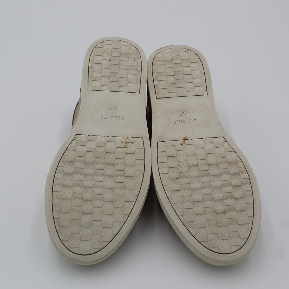 Birdies Sneakers Womens 7.5 Gold Metallic Leather Lace Up Low Top Casual Shoes - Picture 7 of 8